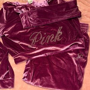 PINK Victoria's Secret Velvet Sweatshirt - Purple
